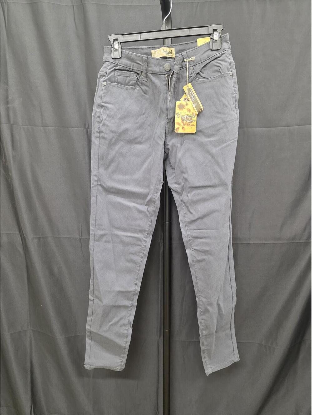 HYBRID & CO WOMEN’S HYPER STRETCH SKINNY OFFICE PANTS CHARCOAL SIZE S